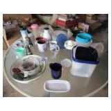 BOX DECOR GLASS ; SALT/ PEPPER SHAKERS