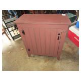 ONE DOOR PAINTED COUNTRY CABINET ABOUT 48" TALL
