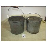 2- METAL MINNOW BUCKETS