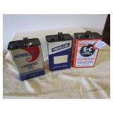 3- GAL. TINS -GUNK ,TRAVELERS,MINNESOTA