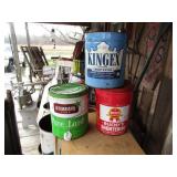 3- 25LB LARD CANS -BUCHY, ARMOUR, KING