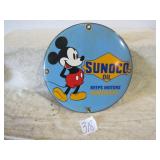 COLLECTIBLE 12" PORCELAIN SUNOCO OIL / MICKEY