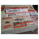 5- VINTAGE COLORED SALES PIECES ON CO-OP