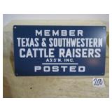 COLLECTIBLE TEXAS CATTLE RAISERS ASSN METAL