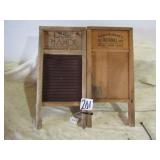 2- SMALL WASH BOARDS 81/2 X 18 - MIDGET,