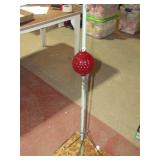 COPPER LIGHTENING ROD W/ CRANBERRY BALL