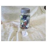 COLLECTIBLE JAR OF MARBLES