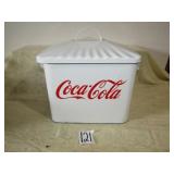 COLLECTIBLE WHITE PORCELAIN COKE COOLER