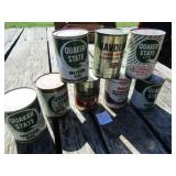 8- METAL ADV. OIL CANS - FULL