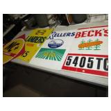 4- PLASTIC SEED SIGNS -BECKS, KELLER, NCH, LANDERS