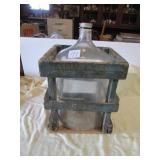 WATER BOTTLE IN WOOD CRATE