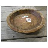 14" HEAVY WOODEN BOWL