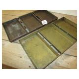 3- BRASS 3 LOAF BAKE PANS