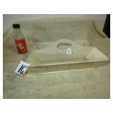 SMALL WHITE TOTE W/ HANDLE 11 X15