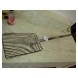 WOOD HANDLE COAL SCOOP W/ PAPER LABEL