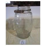 LARGE PICKLE JAR W/ HANDLE -NO LID