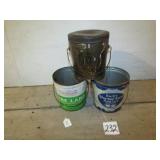 3- 4 LB LARD TINS - SWIFTS,ARMOUR, FA