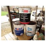 3- 5 GAL. ADV. OIL BUCKETS -TEXACO, UNICO, MOBIL
