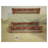 3- CARDBOARD WABASH CHICK FEEDERS, NOS