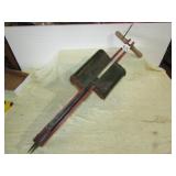 DOUBLE HAND CORN PLANTER W/ RED & GREEN PAINT