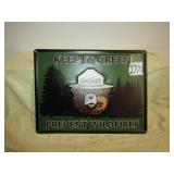 COLLECTIBLE SMOKEY THE BEAR EMBOSSED METAL