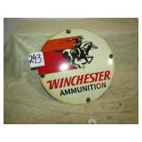 COLLECTIBLE PORCELAIN WINCHESTER AMMO SIGN12"