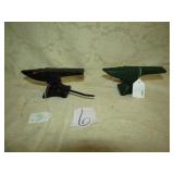 2- JOHN DEERE MINI COLLECTIBLE ANVILS 51/2"