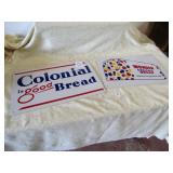 2- COLLECTIBLE METAL SIGNS - WONDER  & COLONIAL