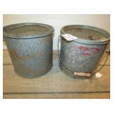 2 METAL MINNOW BUCKETS