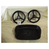 IH PEDAL TRACTOR SEAT & STEERING WHEEL