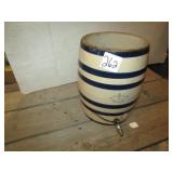BLUE BAND 4 GAL.  STONEWARE WATER JAR -NO LID