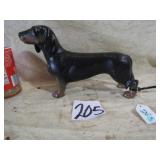 COLLECTIBLE CAST IRON DOXIE DOG DOOR STOP,9"