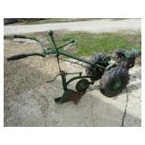 VINTAGE WALK BEHING GARDEN TRACTOR W/ PLOW