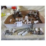 FLAT FULL VINTAGE PORCELAIN FAUCET HANDLES