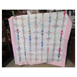 VINTAGE H S CLASSIC DOUBLE IRISH CHAIN QUILT 74" X