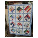 BABY QUILT W/ POLKA DOT BACK