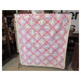 VINTAGE DOUBLE QUILTED SMALL PATCH WORKS QUILT