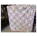 VINTAGE H S DOUBLE WEDDING BAND QUILT 60" X 78"