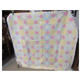 VINTAGE H S CARPENTER STAR PATTERN QUILT 72" X 78,