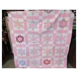 VINTAGE HAND STITCHED ROLLING STAR DESIGN -PINK