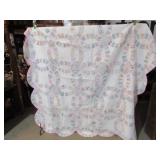 VINTAGE H S DOUBLE WEDDING BAND QUILT -76" X80"