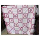 VINTAGE H S LAVENDER STAR OF THE WEST QUILT