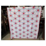VINTAGE H S FRIENDSHIP GARDEN QUILT 60" X72"
