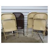 4 METAL FOLDING CHAIRS