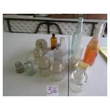 OLD BOTTLES ;INSULATORS