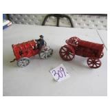 2 CAST IRON TRACTORS