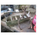 ICE TONGS ; WOOD TOTE