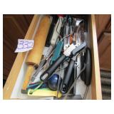 DRAWER FULL OLD KITCHEN UNTENSILS