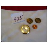 2 -JOHN ADAMS $1 COINS ; 2021 PENNY ; MORE