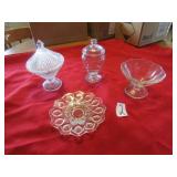 DIAMOND POINT CANDY DISH ; MORE